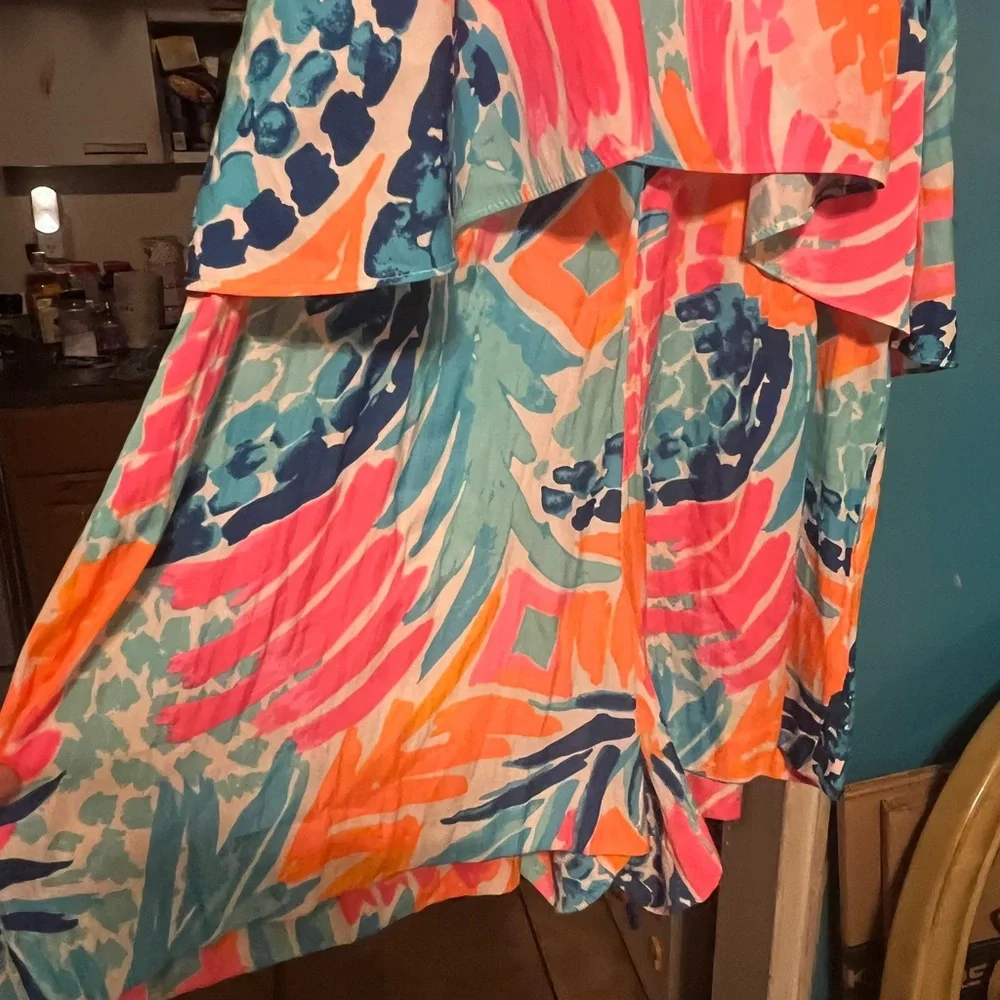 Lilly Pulitzer Pink and Blue Kids Romper - Picture 14 of 17